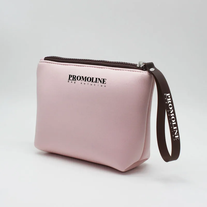 Embossed Neoprene Zipper Pouch with Jelly Strap