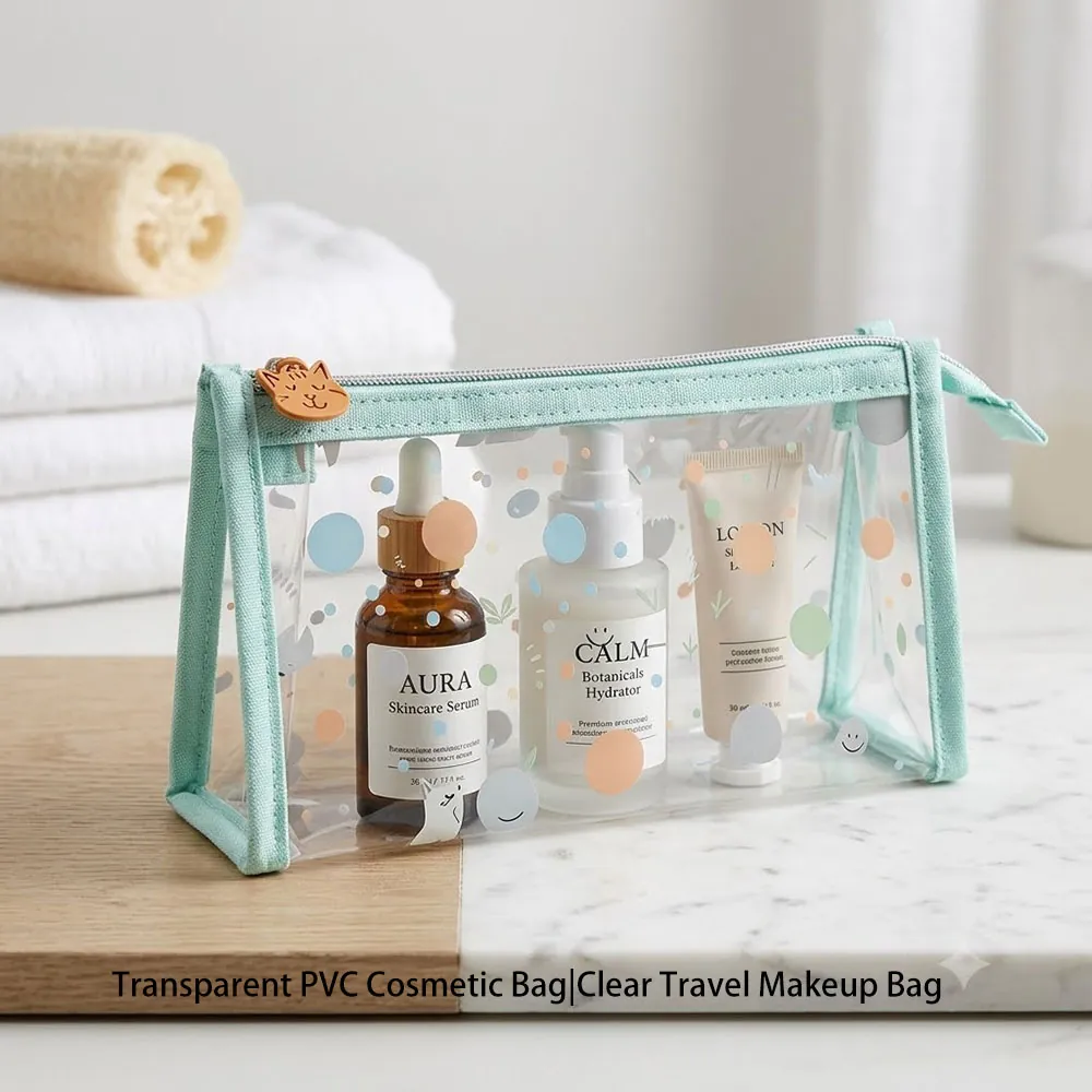 Foldable Clear PVC Cosmetic Bag
