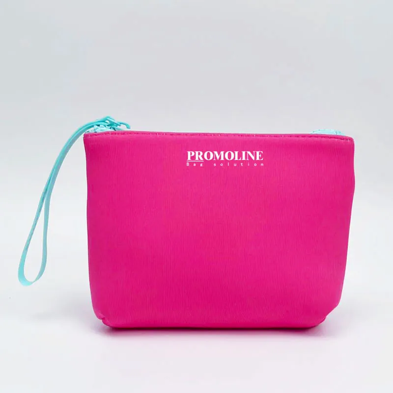Neoprene Cosmetic Bag with Logo Zipper Pull