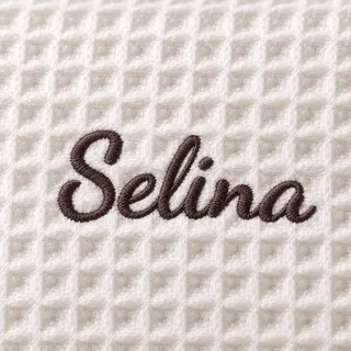 Embroidery logo on a makeup bag
