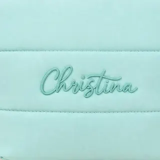 TPU label logo on a makeup bag
