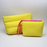 Embossed Neoprene Zipper Pouch with Jelly Strap – view 3