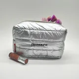 Silver Puffy Quilted Makeup Case – view 1