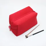 Coffee Brown Boxy Neoprene Cosmetic Bag – view 2