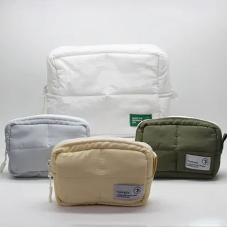 Large Quilted Cotton Cosmetic Organizer