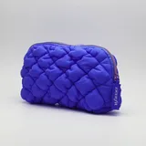 Pink Bubble Quilted Cotton Makeup Bag – view 1