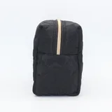 Black Quilted Puffer Cosmetic Pouch – view 2