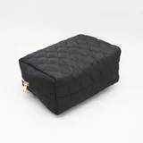 Black Quilted Puffer Cosmetic Pouch – view 6