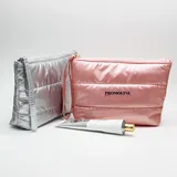 Shiny Quilted Puffer Cosmetic Bag – view 1