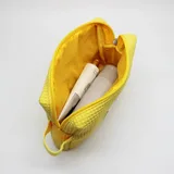 Waffle Weave Cotton Cosmetic Bag, Multi-Color – view 6