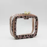 Leopard Trim Clear PVC Cosmetic Bag – view 2