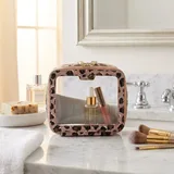 Leopard Trim Clear PVC Cosmetic Bag – view 1