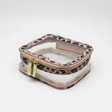 Leopard Trim Clear PVC Cosmetic Bag – view 3
