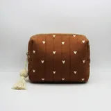 Camel Vertical-Quilt Cotton Toiletry Bag – view 2