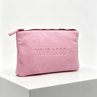 Blush Terry Cloth Makeup Bag