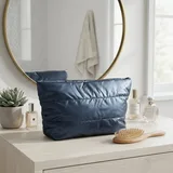 Navy Shiny Puffer Makeup Bag – view 1