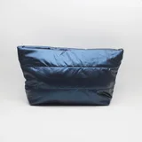 Navy Shiny Puffer Makeup Bag – view 2