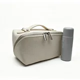 Cream Cotton Makeup Train Case with Handle – view 2
