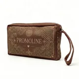 Brown Baroque Canvas Cosmetic Bag – view 2