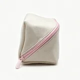 Brown Canvas Cosmetic Bag with Screen Printed Logo – view 2