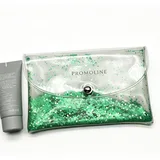 Holographic Glitter Clear PVC Pouch with Button – view 2