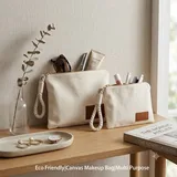 Natural Canvas Cosmetic Bag Set, S / M – view 1