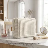 White Corduroy Makeup Bag – view 1