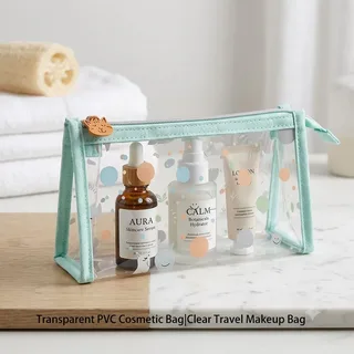Foldable Clear PVC Cosmetic Bag