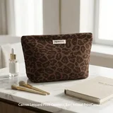 Leopard Print Canvas Cosmetic Bag – view 1
