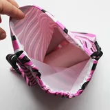 Pink Striped Satin Drawstring Pouch – view 2