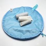 Sky Blue Star Print Nylon Drawstring Bag – view 2