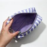 Blue Stripe Canvas Cosmetic Bag – view 2
