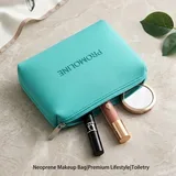 Minimalist Blue Neoprene Makeup Bag – view 1