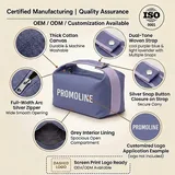 Purple Canvas Makeup Bag with Carry Handle – view 4