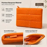 Orange Soft Flat Neoprene Cosmetic Pouch – view 2