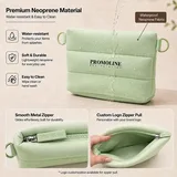 Mint Green Neoprene Makeup Bag with Side Rings – view 2