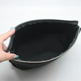 Black Neoprene Makeup Bag with Gold Zipper – view 2