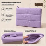Purple Neoprene Flat Pouch with Side Loop – view 2