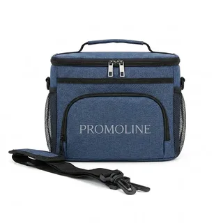 Blue Insulated Lunch Tote with Shoulder Strap