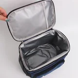 Blue Insulated Lunch Tote with Shoulder Strap – view 2
