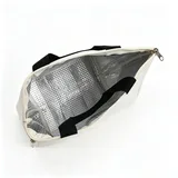 White Insulated Lunch Bag with Black Handles – view 2