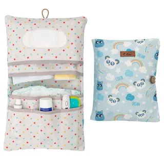 Portable Nursery Diaper Caddy with Lid