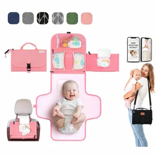 Portable Baby Changing Pad with Wipe Pocket