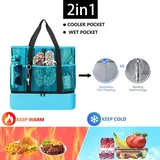 Mesh Beach Tote with Cooler Compartment – view 3