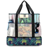 Mesh Beach Tote with Cooler Compartment – view 5