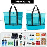 Mesh Beach Tote with Cooler Compartment – view 2