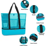 Mesh Beach Tote with Cooler Compartment – view 4