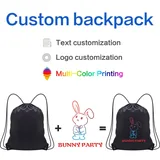 Printed Polyester Drawstring Backpack for Kids and Adults – view 5