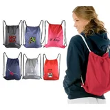 Printed Polyester Drawstring Backpack for Kids and Adults – view 1
