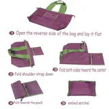 Folding Drawstring Grocery Tote in Polyester – view 2
